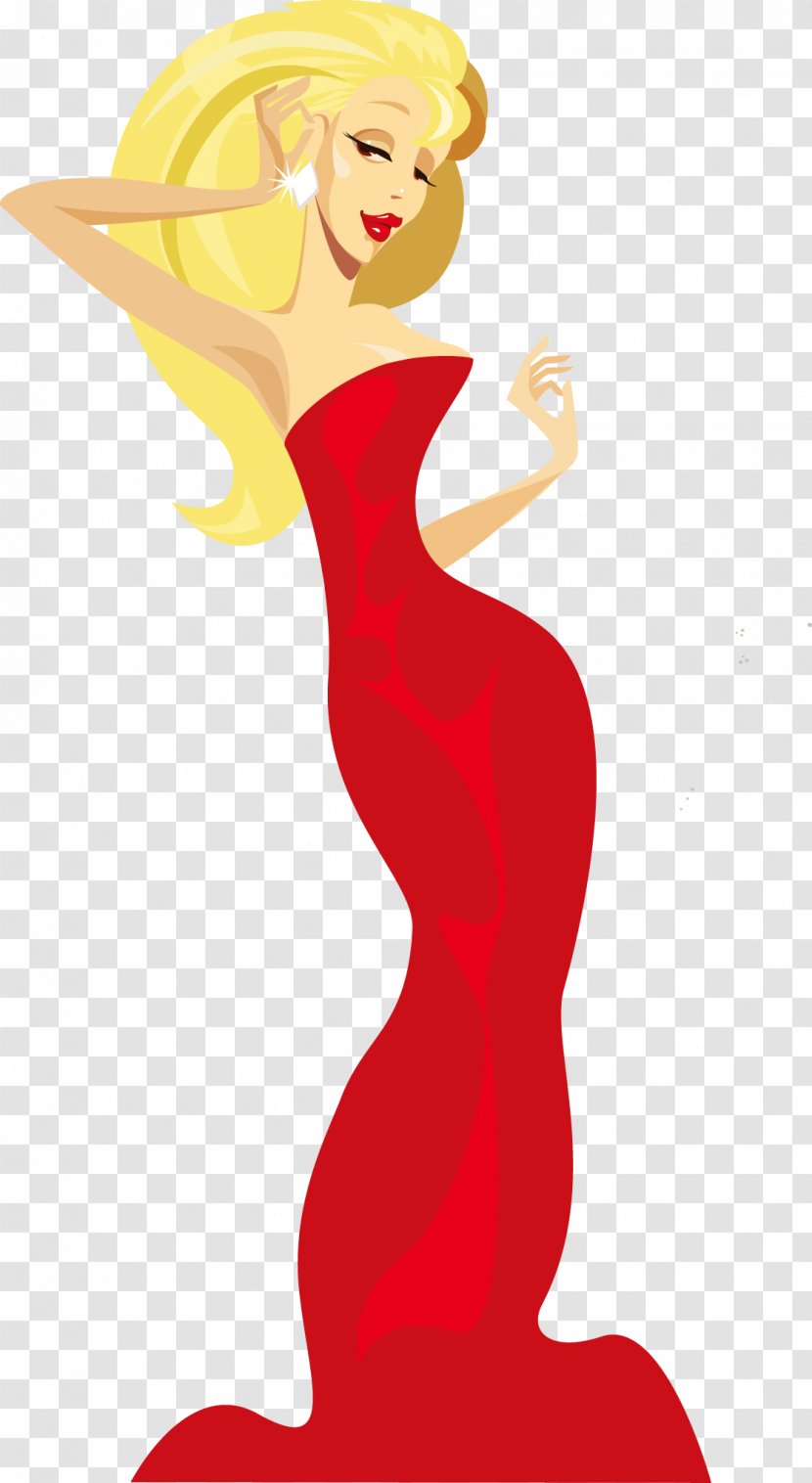 Lady Popular Woman Illustration - Heart - Biography Dress Beauty Transparent PNG