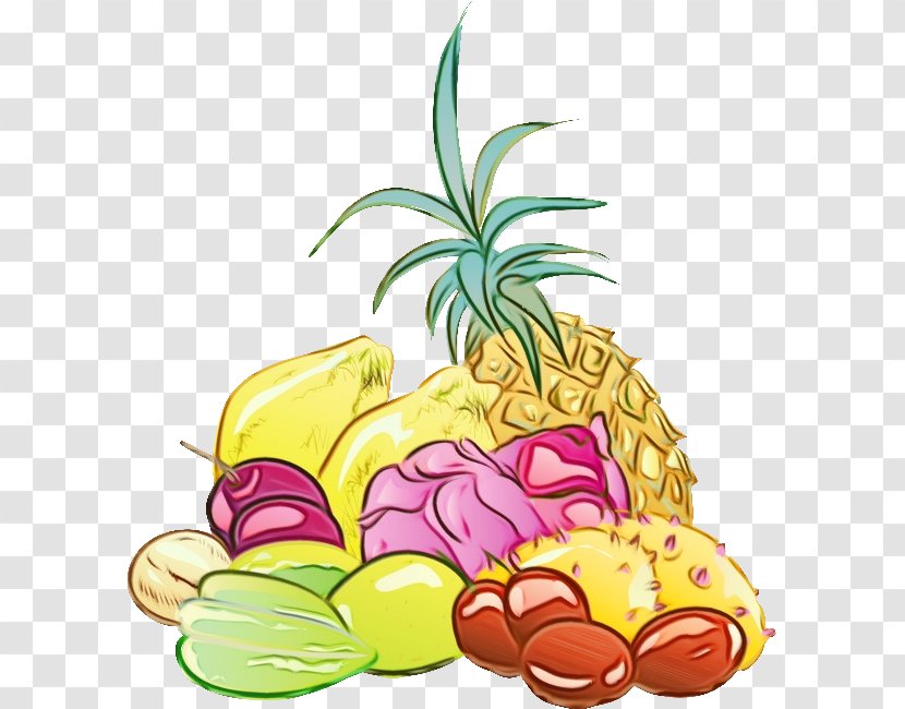 Pineapple Superfood Clip Art Illustration - Natural Foods - Vegetarian Food Transparent PNG