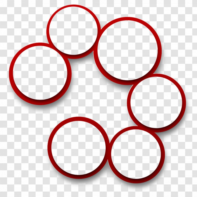 Circle Red Illustration - White - Creative Simple Background Transparent PNG