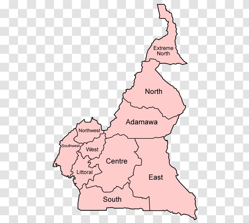 Regions Of Cameroon Northwest Region Southwest Map Atlas Transparent PNG