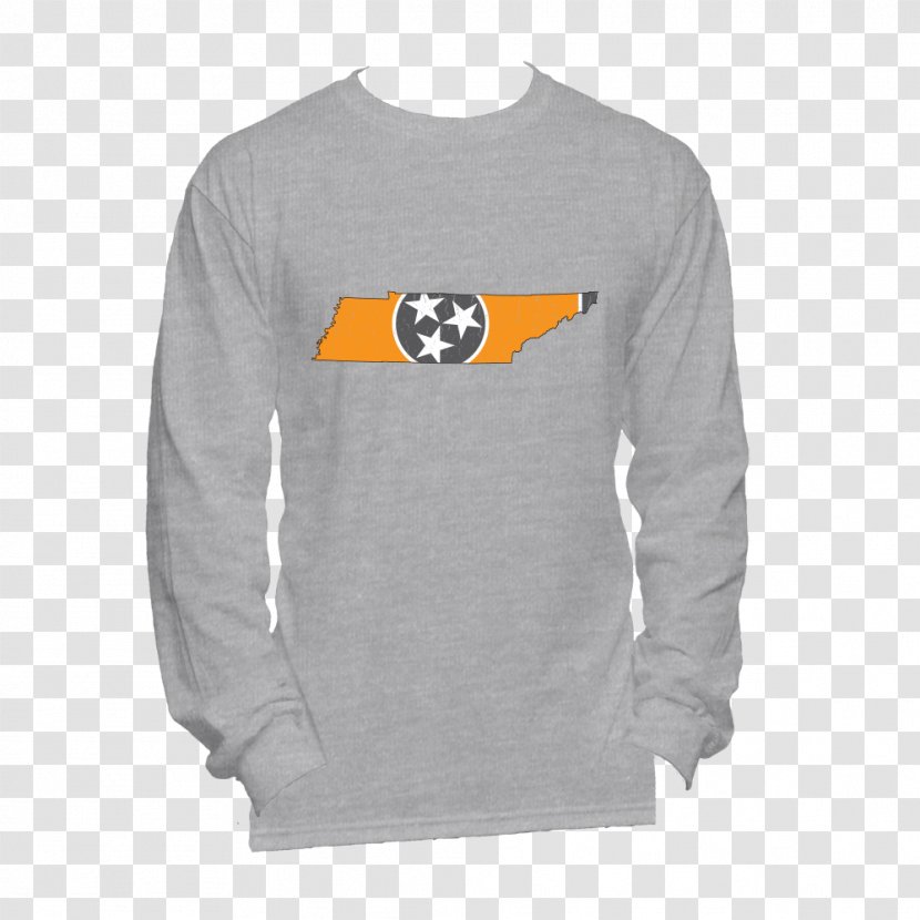 Long-sleeved T-shirt Hoodie Sweater - Sleeve - Orange Flag Transparent PNG