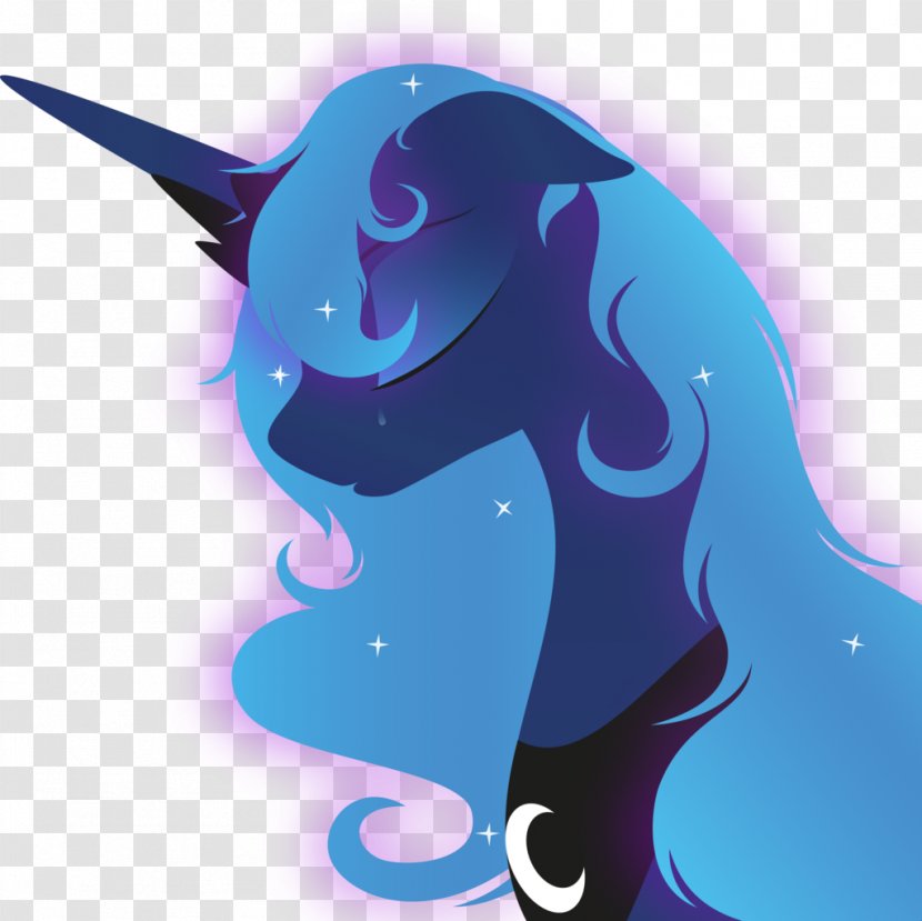 Princess Luna Pony Art Horse Equestria - Blue Hair - Lonely Transparent PNG