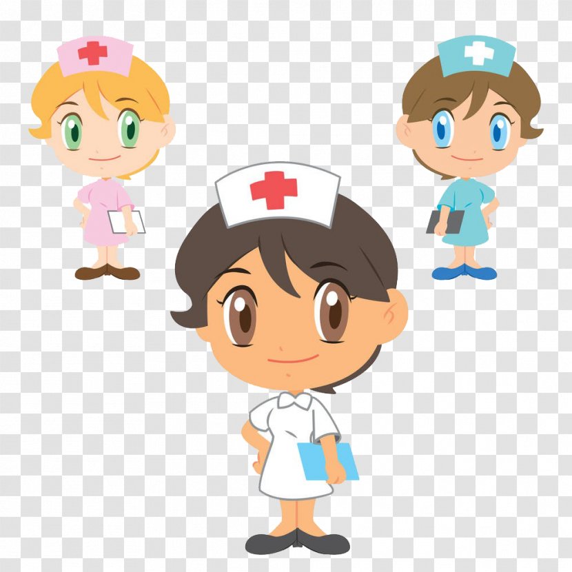 Drawing Nursing Illustration - Tree - Three Doctors And Nurses Transparent PNG