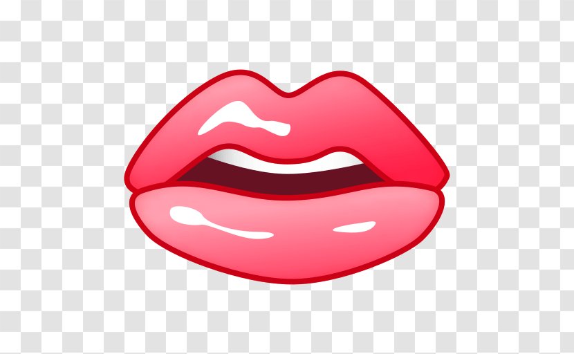 Lip Mouth Emoji Smile Tongue - Red Transparent PNG