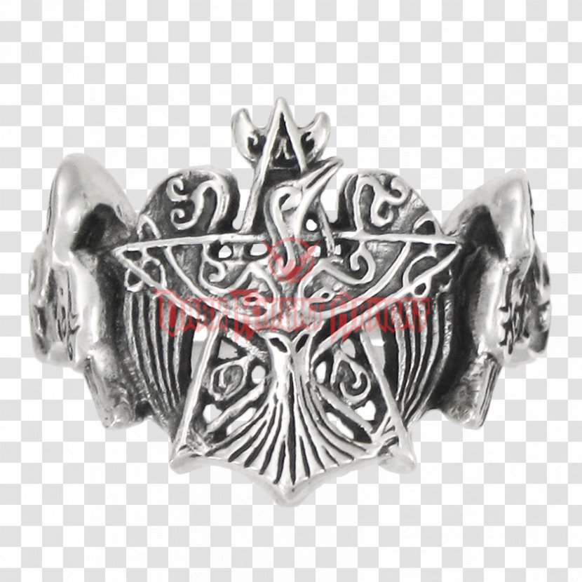 Pentagram Ring Silver Wicca Pentacle - Jewellery Transparent PNG