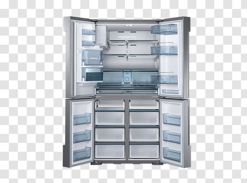 Samsung Chef RF34H9960S4 Refrigerator Ice Makers Refrigeration - Home Appliance Transparent PNG
