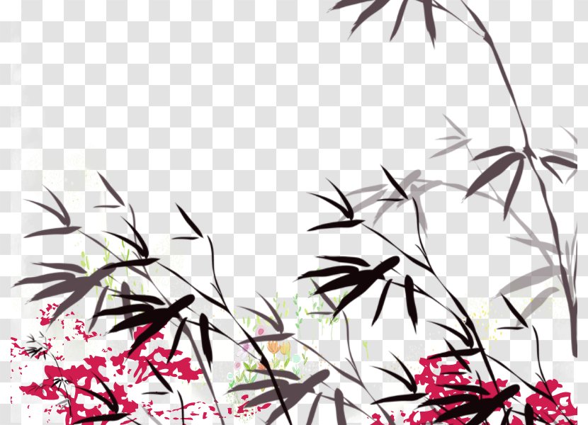 Chinese Painting Bamboo - Tree - Hand-painted Videos Transparent PNG