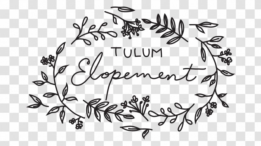 Tulum Jungle Gym Elopement Wedding Cenote - Calligraphy Transparent PNG