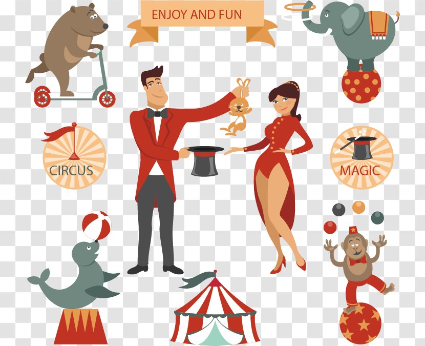 Circus Cartoon Clip Art - Illusionist - Creative Transparent PNG