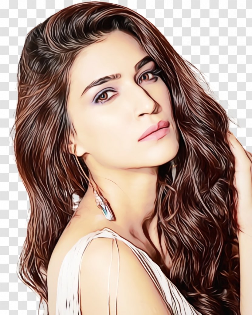 Layered Hair Coloring Bangs Feathered - Forehead - Model Transparent PNG