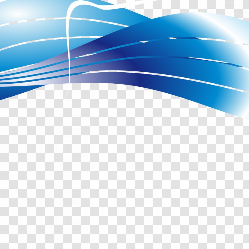 Curve Line - Blue - Dynamic Background Vector Transparent PNG