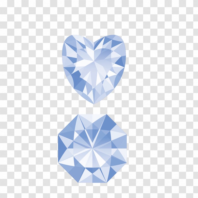 Sapphire Crystal Diamond Jewellery - Blue - Vector Jewelry Material Transparent PNG