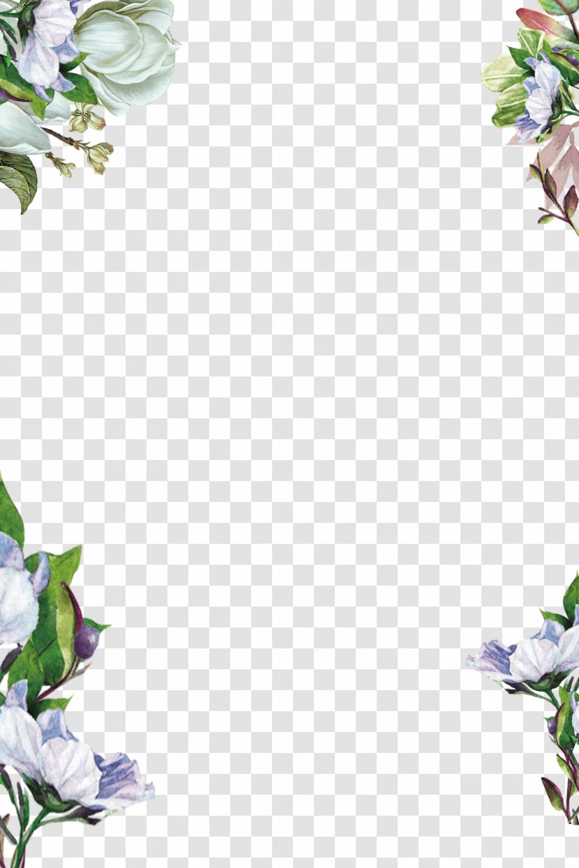 Flower - Arranging - Hand Painted Flowers Background Transparent PNG