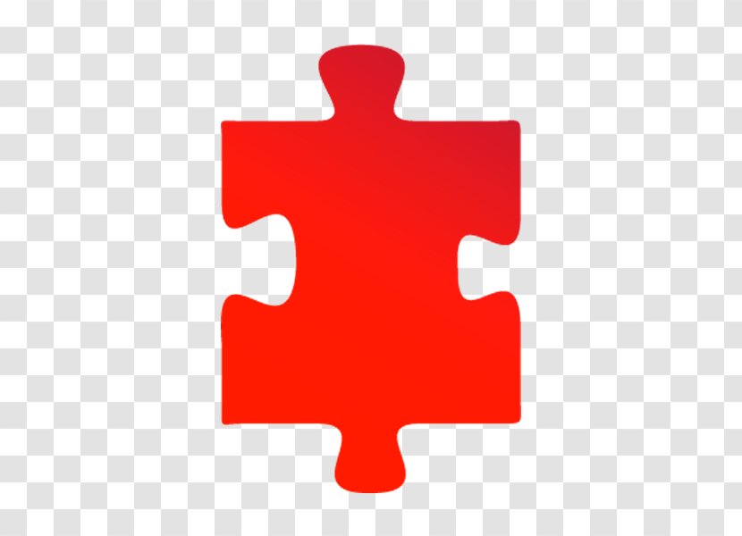 Jigsaw Puzzle, Red. - Symbol - Template Transparent PNG
