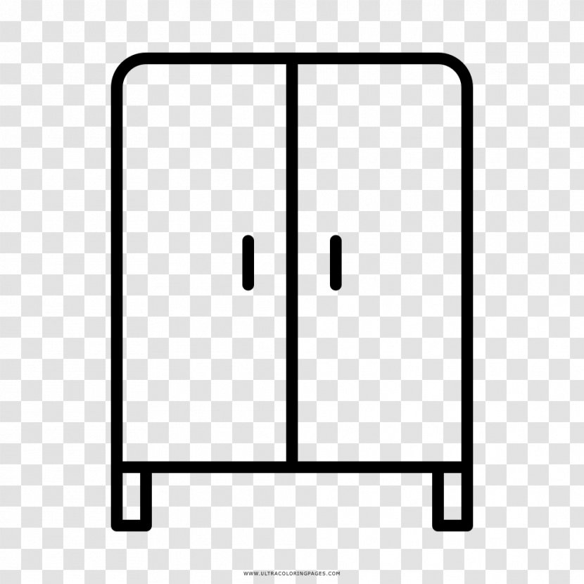 Furniture Drawing Armoires & Wardrobes Cupboard - Black And White Transparent PNG