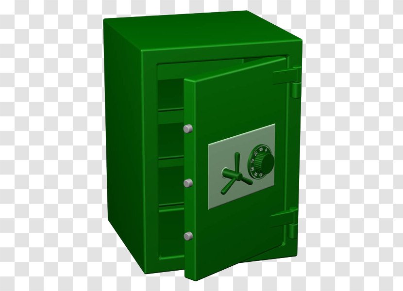 Safe Deposit Box - Green - Open The Transparent PNG