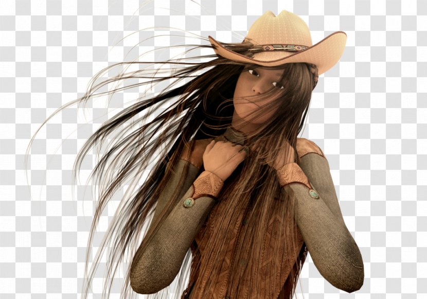 Cowboy Hat Auf Eiskalter Fährte Long Hair Animal Track - Neck - Cowgirl Transparent PNG