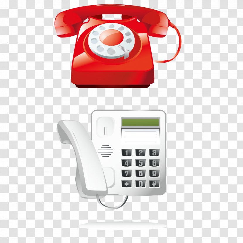 HTC Desire HD Telephone Clip Art - Corded Phone - Red White Creatives Transparent PNG