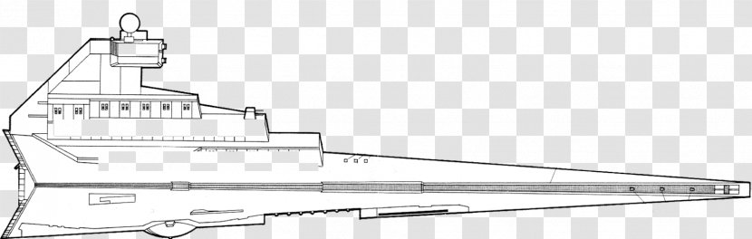 Car Line Art Angle - Black And White - Destroyer Ship Transparent PNG