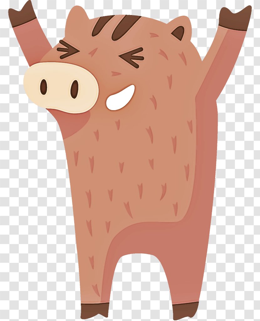 Cartoon Pink Nose Snout Animal Figure - Fawn - Livestock Transparent PNG