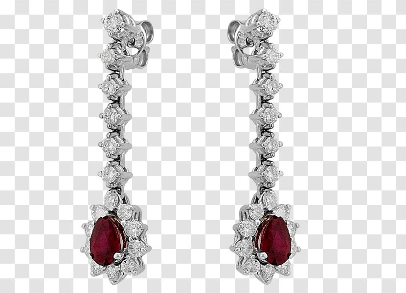 Ruby Earring Diamond Jewellery - Fashion Accessory Transparent PNG