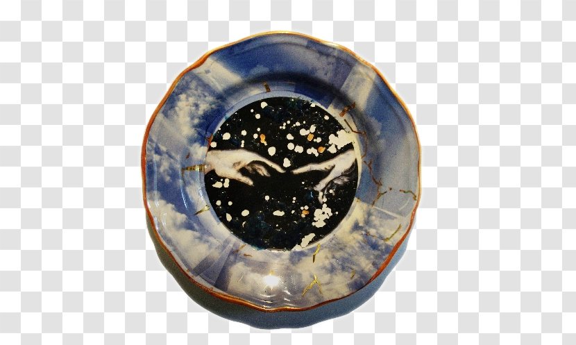 Ceramic Cobalt Blue Bowl Artifact - Fancy Plate Transparent PNG