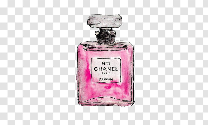 Perfume Chanel No. 5 Coco Mademoiselle - Drawing Transparent PNG