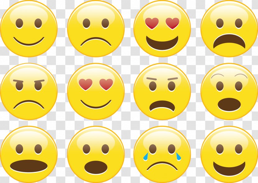 Emoticon Smiley Sticker Icon - Emoji - Vector Lovely Smile Set Transparent PNG