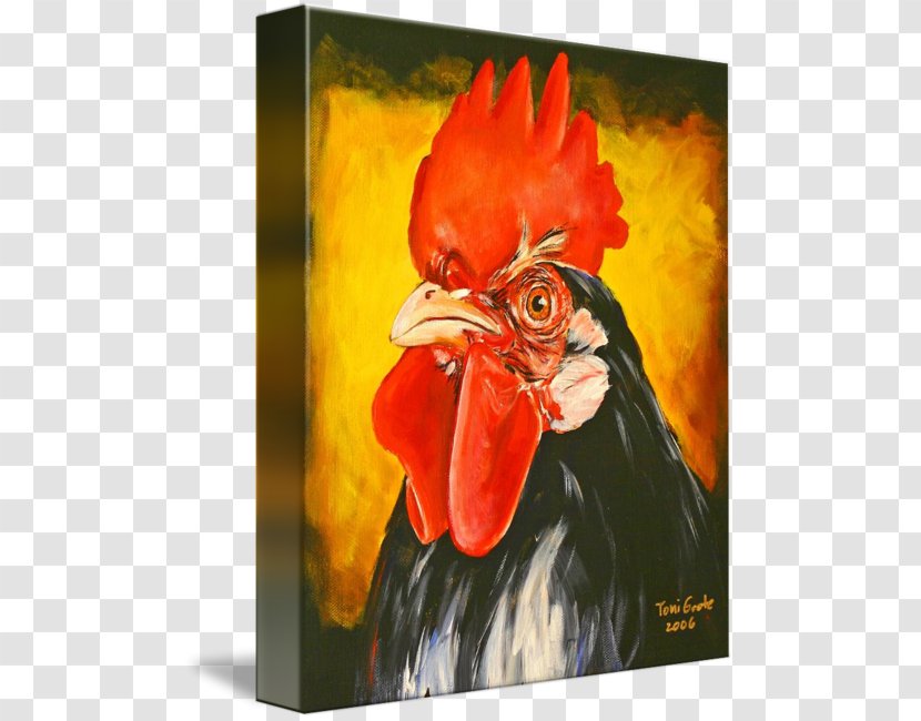 Rooster Chicken Oil Painting Acrylic Paint - Art - Combs Transparent PNG