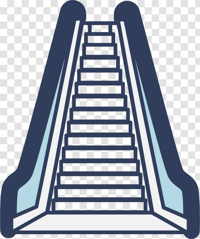 Escalator Stairs Elevator - Cartoon Vector Transparent PNG