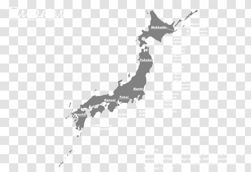 Japan Map Stock Photography - Black And White Transparent PNG