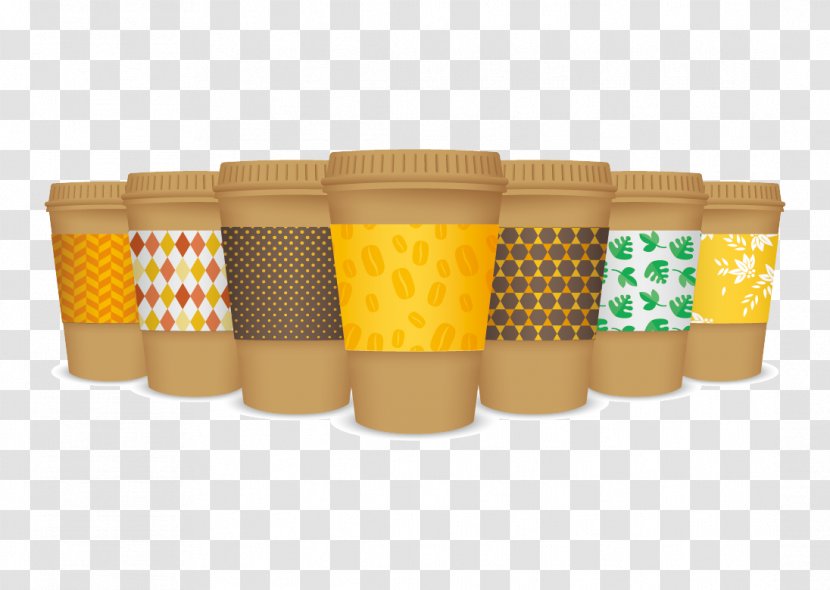 Coffee Bean Cafe Cup Sleeve - Disposable - Mugs Transparent PNG