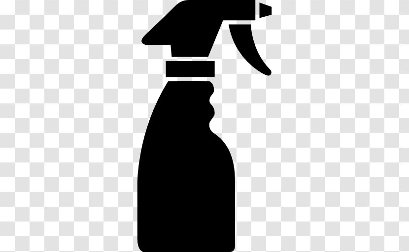 Spray Bottle Silhouette - Blackandwhite - Dress Transparent PNG