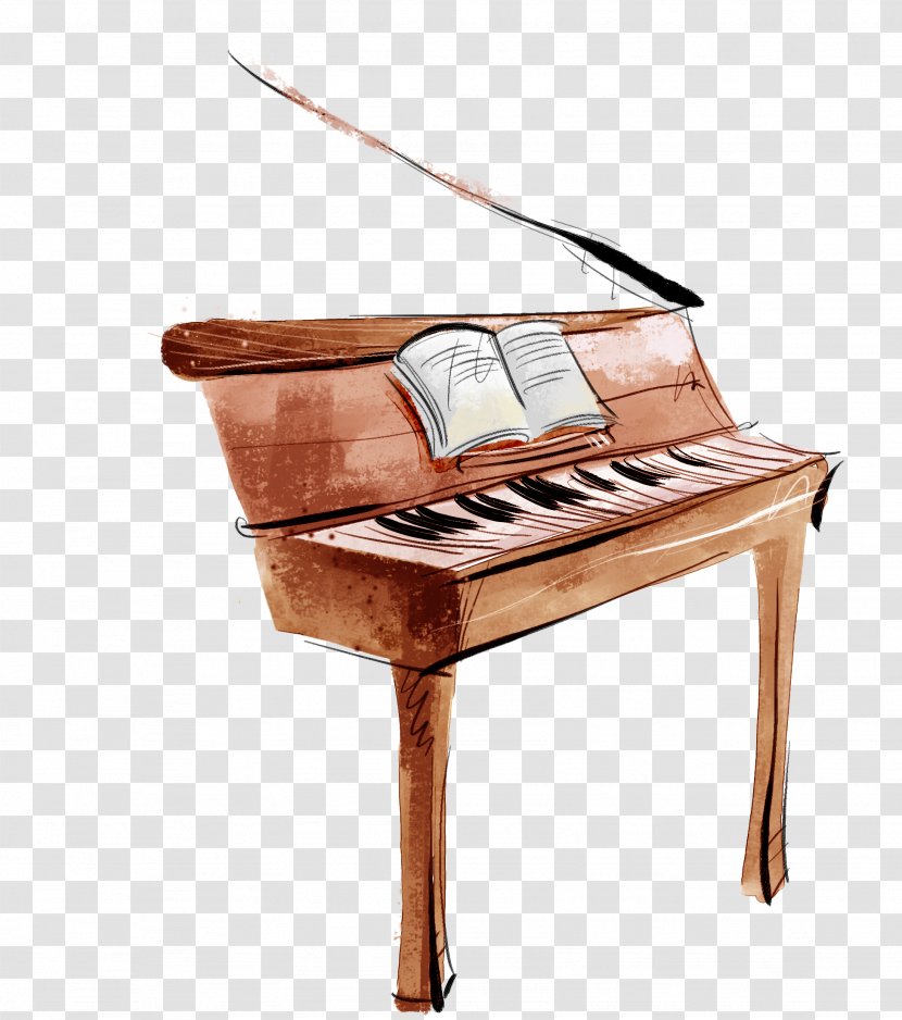 Piano Illustration - Cartoon - Vector Transparent PNG