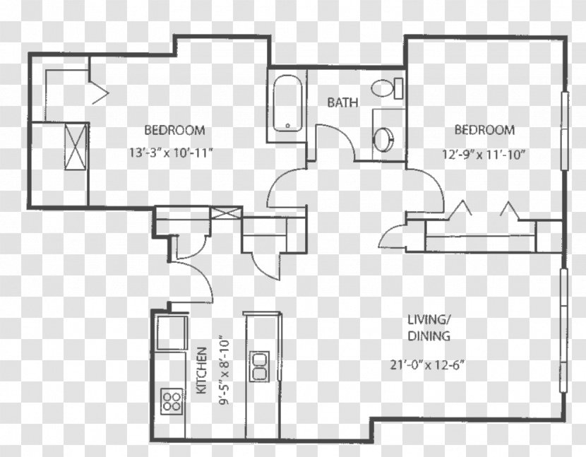 Park Square West Floor Plan Apartment Technical Drawing - Stamford - Gym Transparent PNG