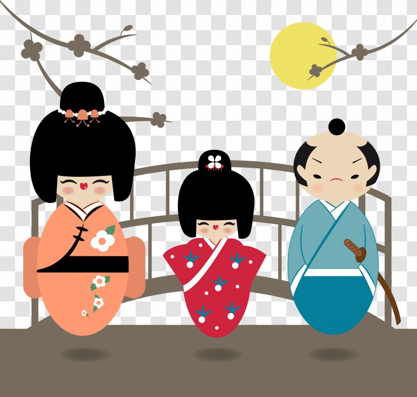 Japanese Dolls Kimono - Frame - Japan Features Transparent PNG