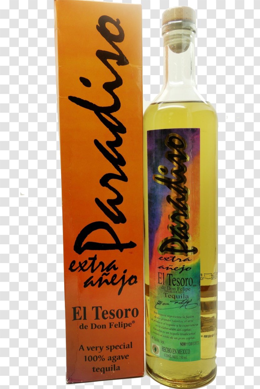 Liqueur El Tesoro Paradiso Anejo Tequila Liquor Whiskey - Glass - Agave Nectar Transparent PNG