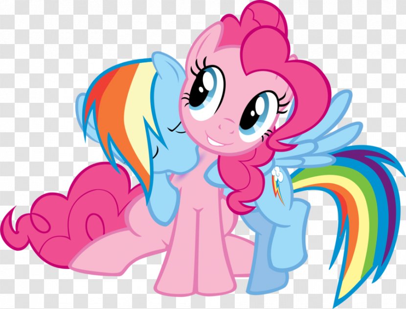 Pinkie Pie Rainbow Dash Minnie Mouse Rarity Pony - Frame - Pictures Of Cartoons Kissing Transparent PNG