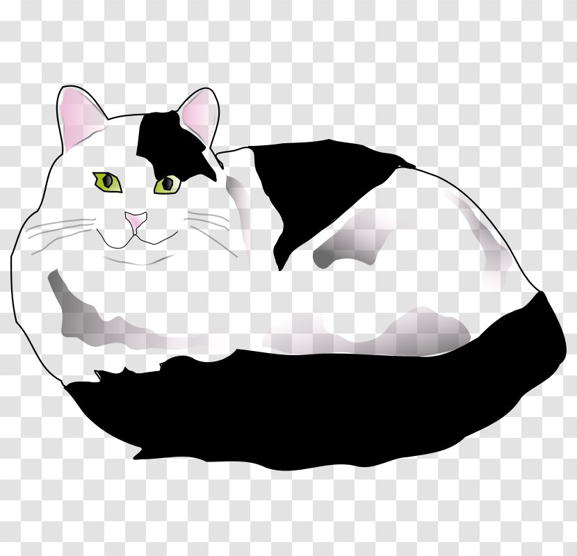 Cat Black And White Clip Art Transparent PNG