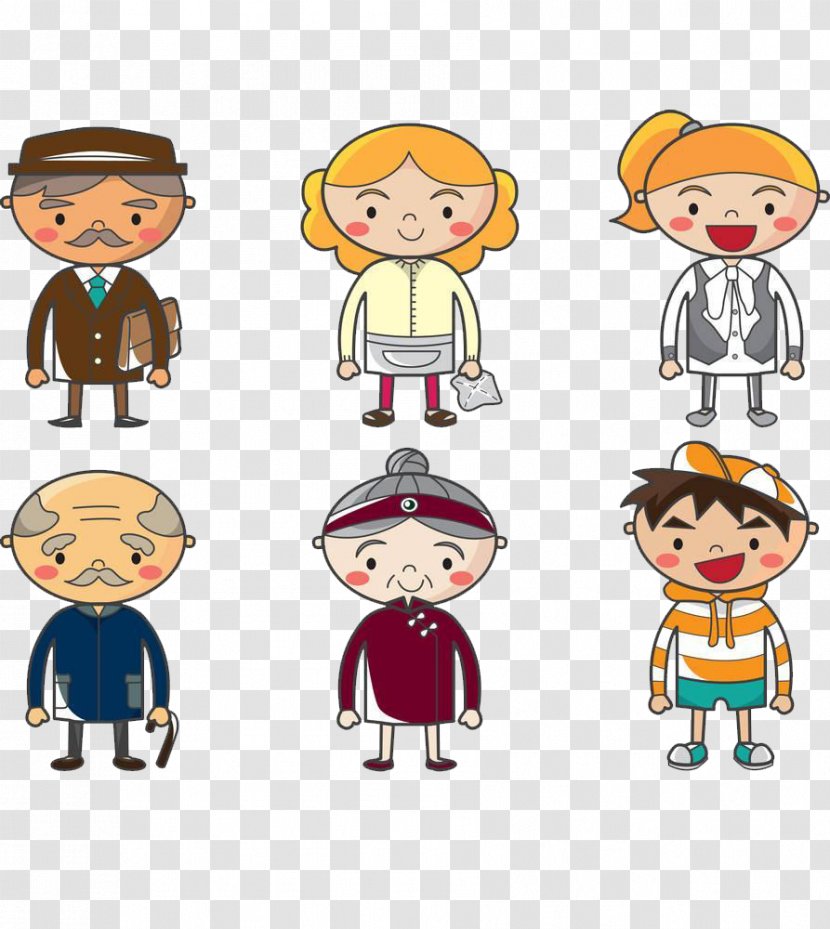 Cartoon Family Royalty-free Stock Photography - Boy - Cute Men And Women Transparent PNG