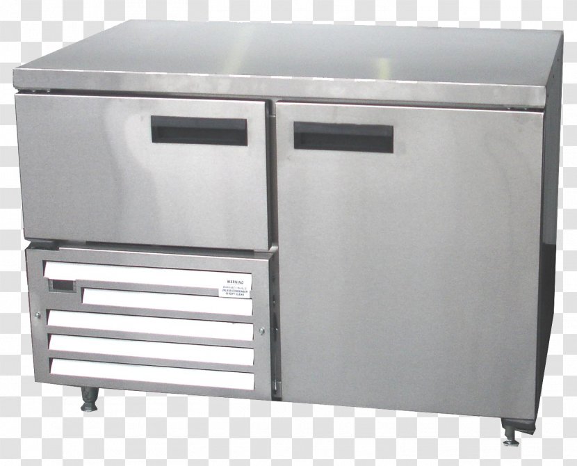 Refrigerator Freezers Door Refrigeration Air Conditioning - Foodservice - Stainless Steel Transparent PNG