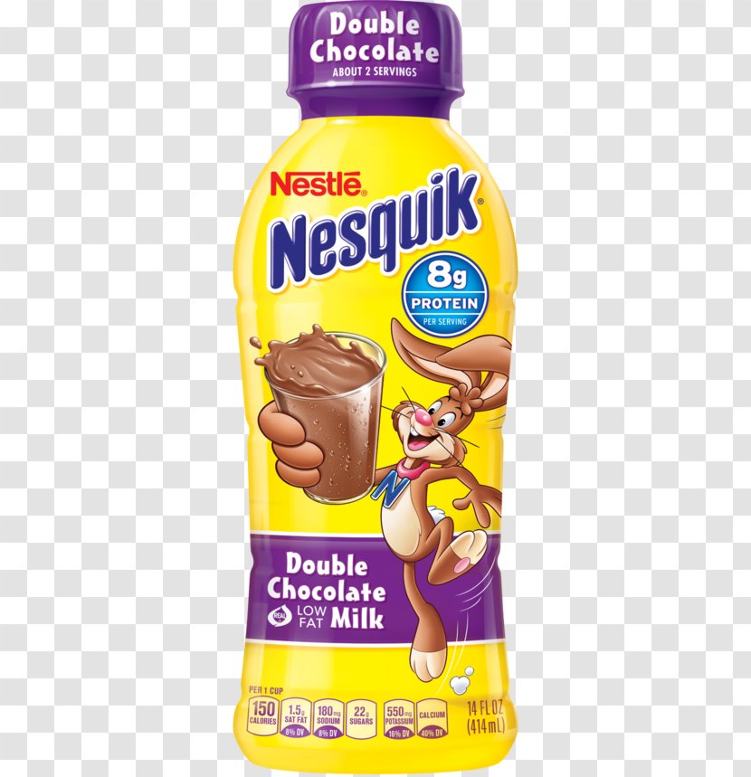 Chocolate Milk Nesquik Flavored Drink - Junk Food Transparent PNG