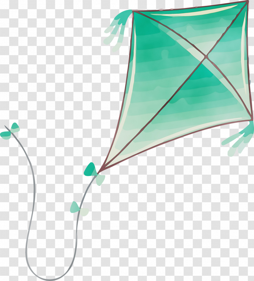 Green Leaf Kite Line Sport Kite Transparent PNG