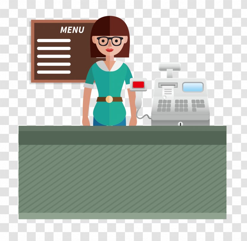 Vector Graphics Cashier Cartoon Transparent PNG