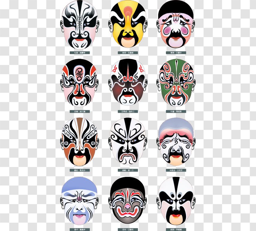 Beijing Peking Opera Chinese Mask - Dan Transparent PNG