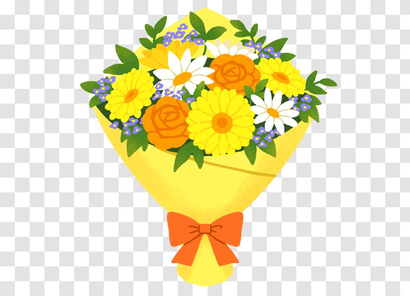 Birthday Floral Design Flower Bouquet Illustration Cut Flowers - Arranging Transparent PNG