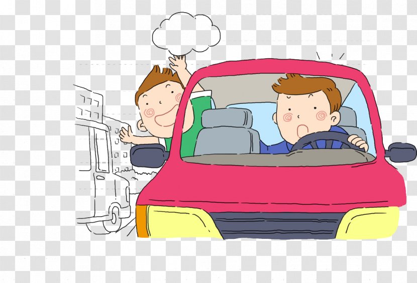 Cartoon Illustration - Designer - Driving Boy Transparent PNG