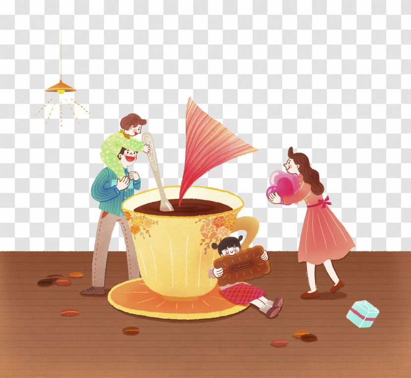 Coffee Cup Bean - Heart - Creative Transparent PNG