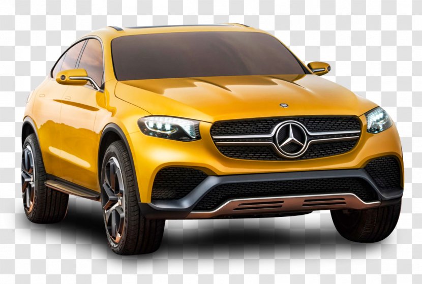 Mercedes-Benz GLC-Class Sport Utility Vehicle M-Class GLC Coupe - Mercedesbenz Glc - Yellow Mercedes Benz Car Transparent PNG