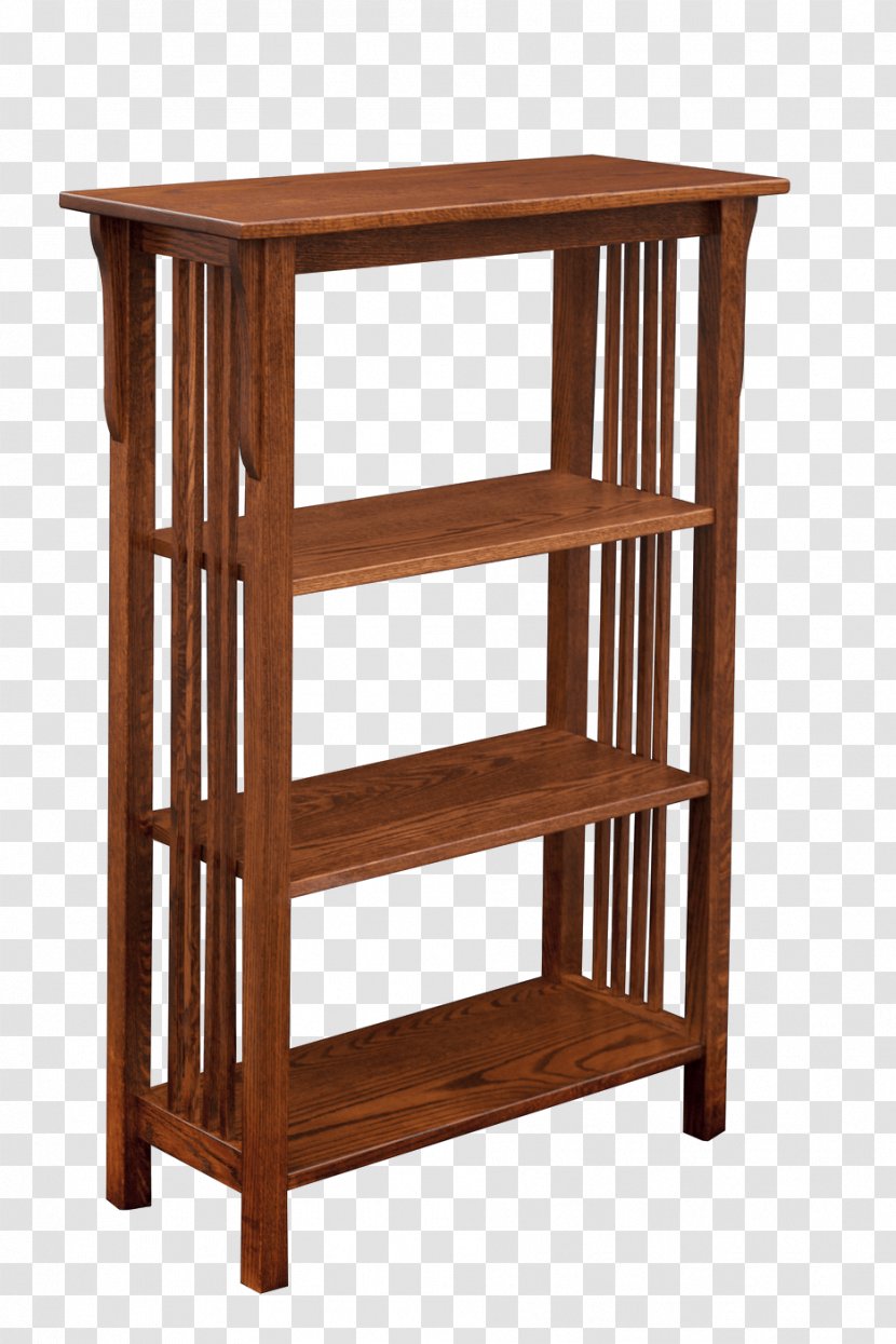 Mission Style Furniture Bookcase Shelf Table - Hardwood Transparent PNG